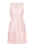 LILY EMBRO PLEATED DRESS (PINK) 7904