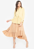 GABBY PLEATED BLOUSE (MUSTARD) 78A