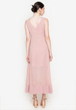 WINSLET DOTTED MAXI DRESS (PINK) 7902