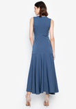 MANDY HIGH LOW LONG DRESS 7618 (TEAL BLUE)