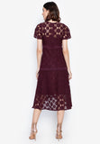 VICTORIA FULL LACE DRESS 7518 (WINE RED)