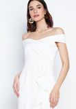 KATHRINA FRILL DRESS 7513 (WHITE)